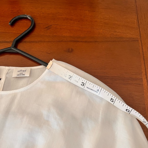 Wilfred Tavin Classy Linen Blend Midi Dress 3/4 Sleeves Crew Neck White Size XXS - Picture 11 of 17